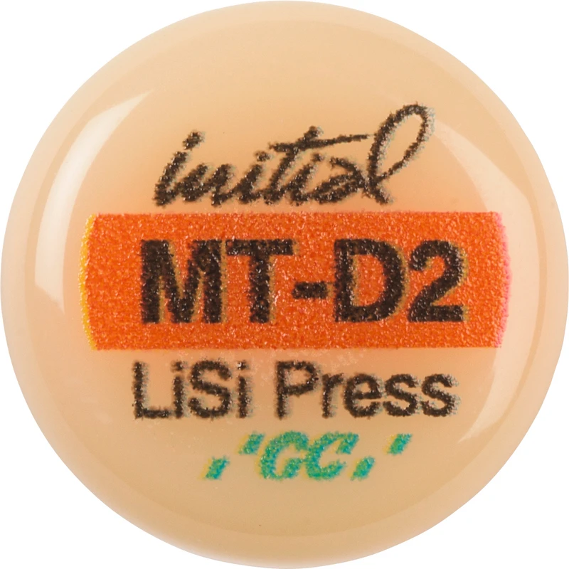 GC Initial™ LiSi Press Packung 5 x 3 g Rohling D2 MT