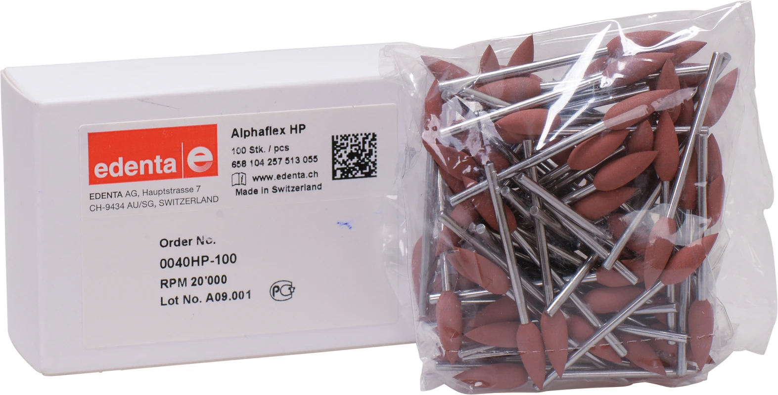 Alphaflex Packung 100 Stück braun, HP, Figur 257, 16,3 mm, ISO 055