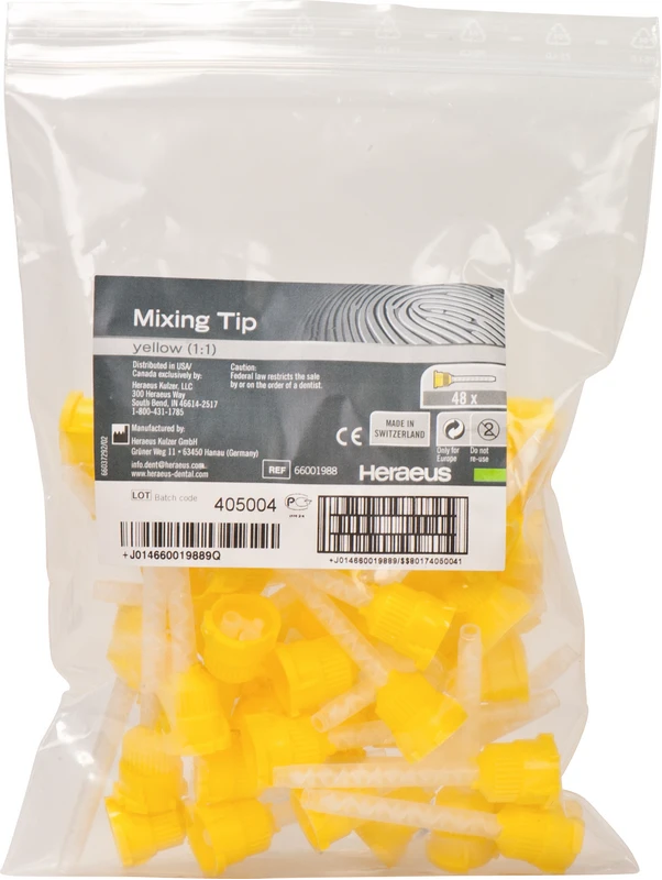 Mixing Tip gelb Packung 48 Stück gelb
