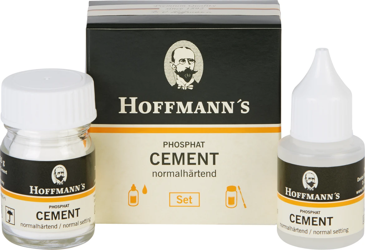HOFFMANN´S CEMENT Set 30 g Pulver normalhärtend weißlichgelb, 15 ml Flüssigkeit