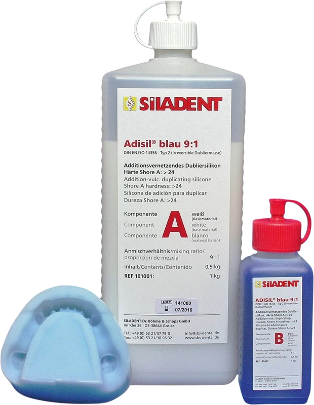 Adisil® blau Packung 0,9 kg Flasche A, 0,1 kg Flasche B