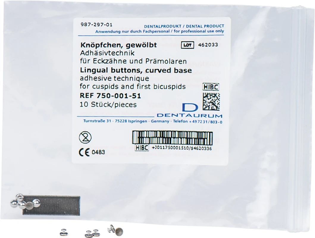 Knöpfchen Packung 10 Stück für Eckzähne und Prämolaren