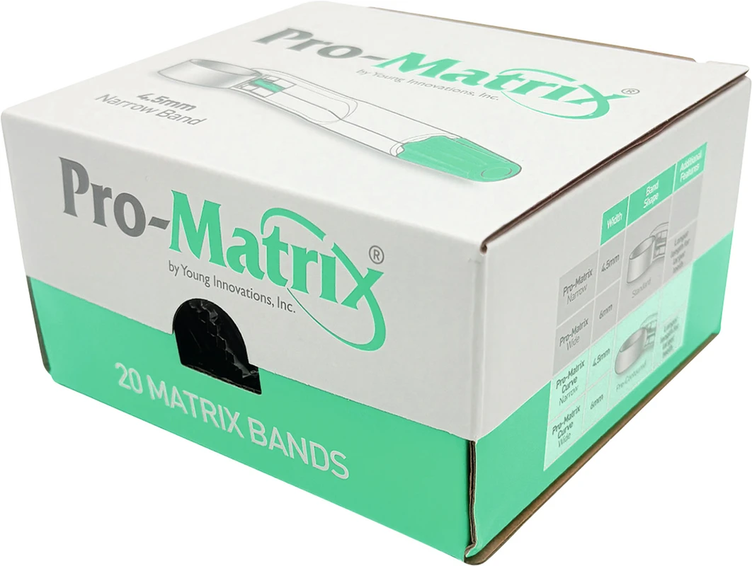 Pro-Matrix® Matrizenband Packung 20 Stück schmal, 4,5 mm, türkis