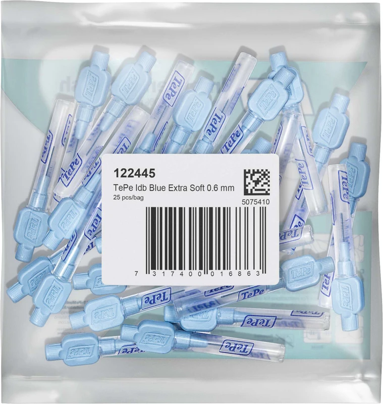 TePe® Interdentalbürsten Extra Soft Packung 25 Stück blau, Ø 0,6 mm