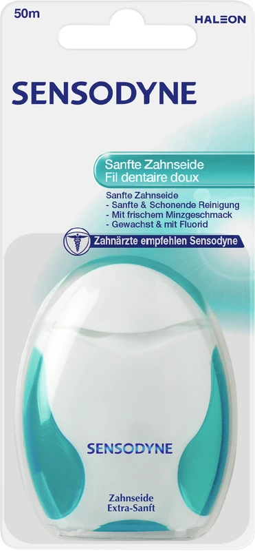 SENSODYNE Zahnseide Spenderbox 50 m, mint, extra sanft