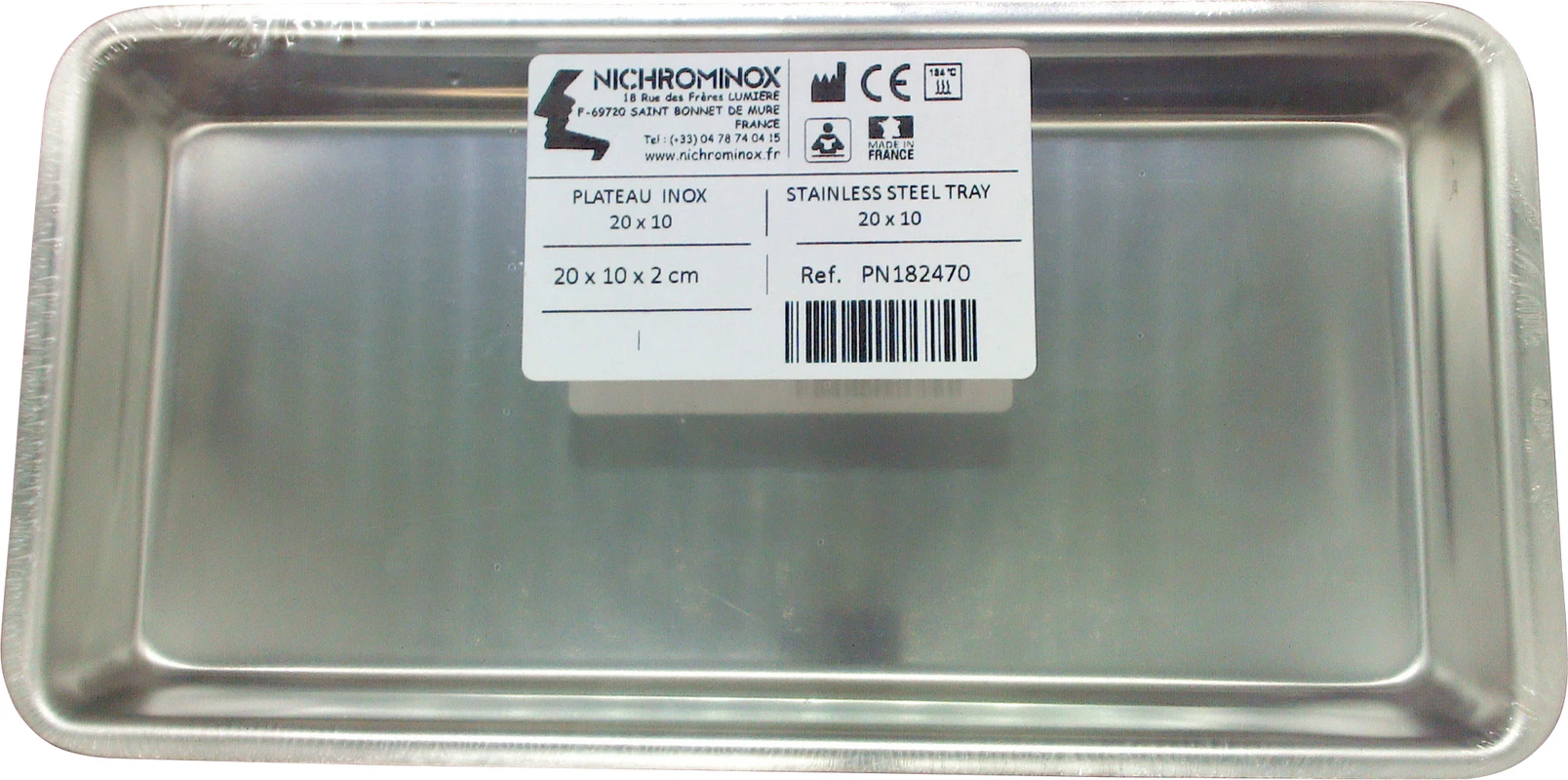 Stainless Steel Tray Stück Tray 20 x 10 cm, 182470
