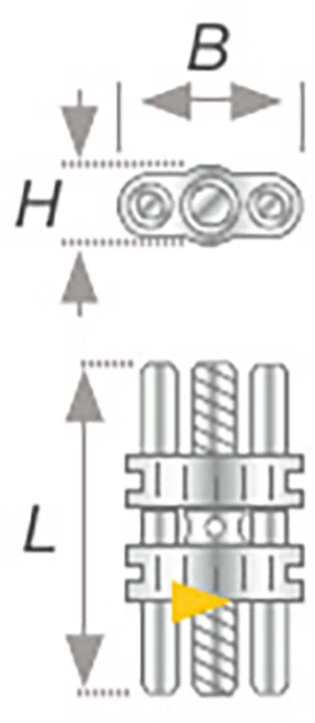 VECTOR® Standard-Dehnschrauben Packung 50 Stück VECTOR 140, (B x H x L) 7,5 x 3,5 x 12 mm, Dehnung 5 mm