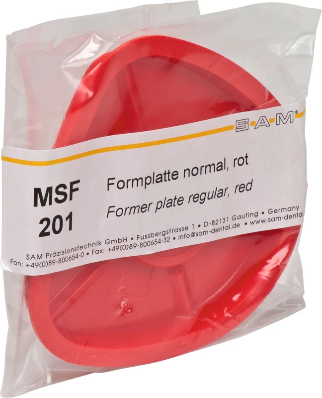 Formplatte Stück rot, normal, Ø 80 mm