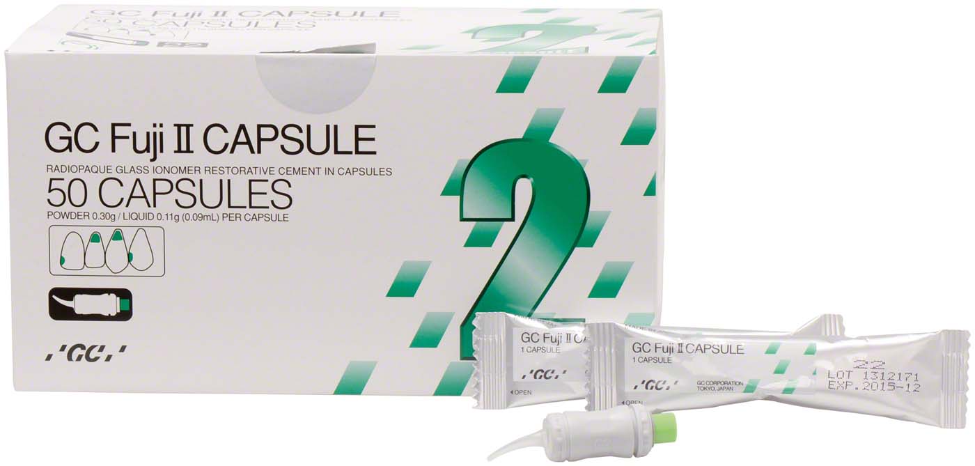 GC Fuji II Packung 50 Kapseln gelbbraun A3 GC Fuji II GC