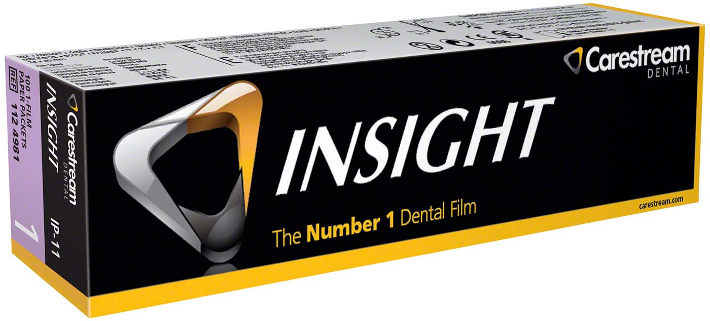 INSIGHT Periapical Film Papierpackung 100 Doppelfilme 2,4 x 4 cm, IP-11 INSIGHT Periapical Film Carestream HEALTH