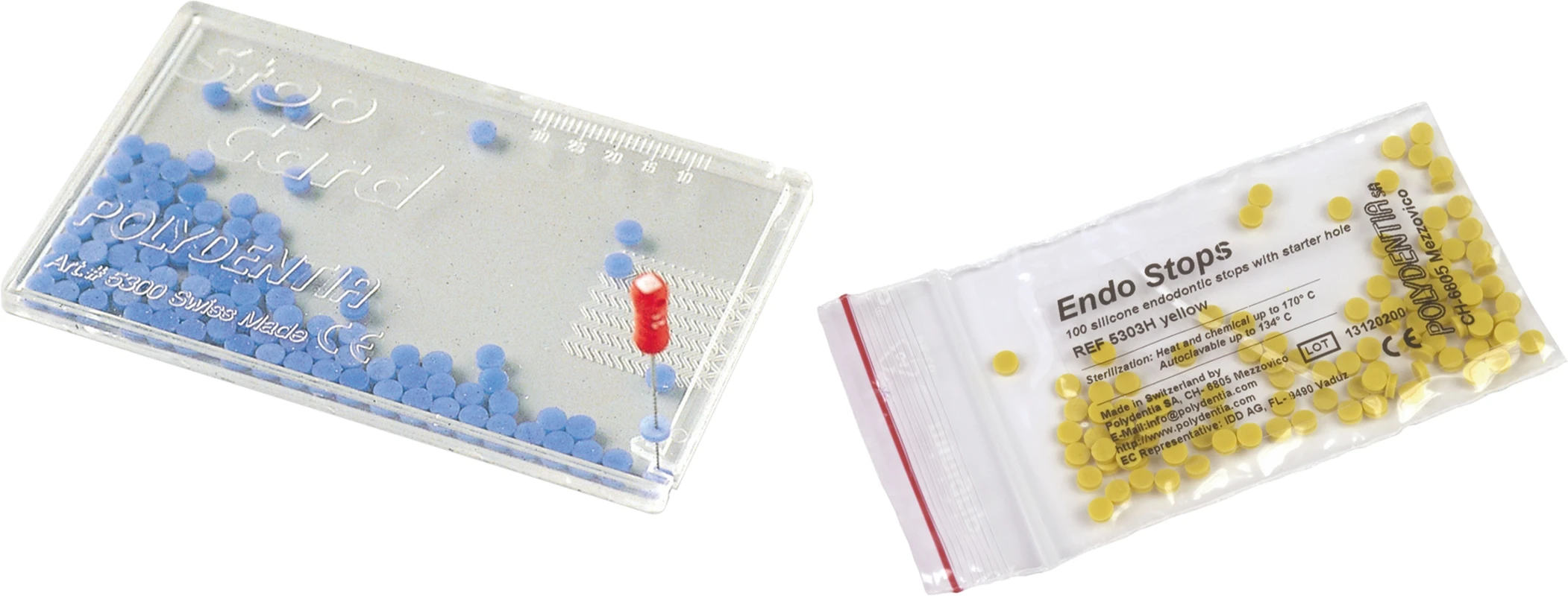 Endo Stops Packung 100 Endo-Stopper blau