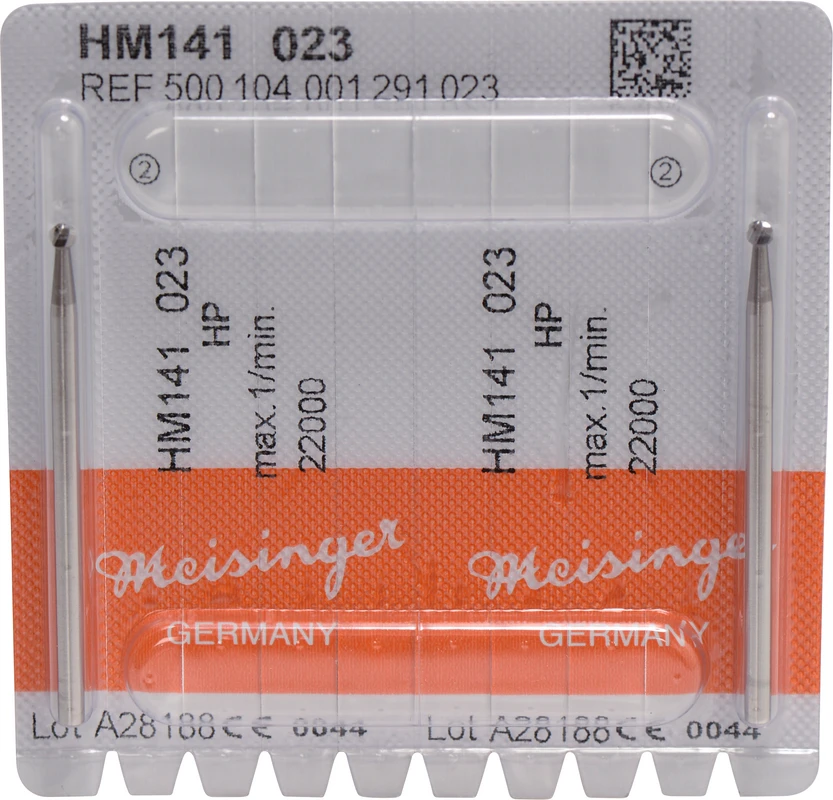 Chirurgie Fräser HM 141 Packung 2 Stück HP, Figur 001, ISO 023 Chirurgie Fräser HM 141 Hager & Meisinger