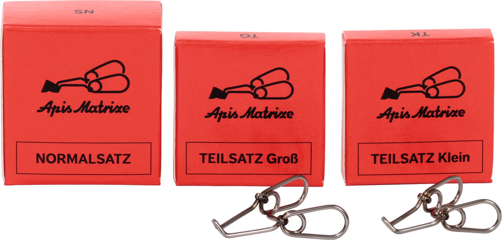 Matrizenbänder Normalsatz 1 Spanner klein, 1 Spanner groß, 3 Bänder 19 mm, 2 Bänder 25 mm, 2 Bänder 28 mm