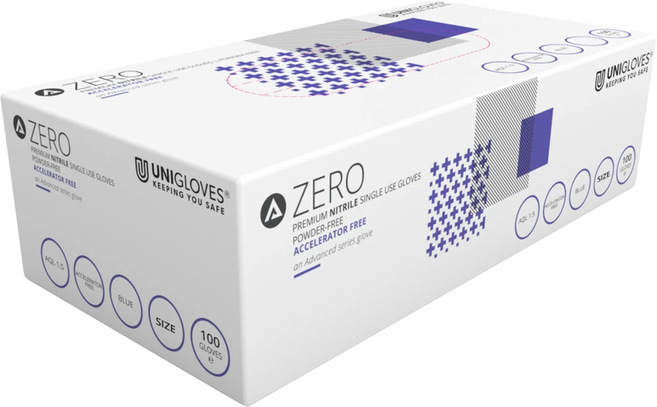 Unigloves ZERO Packung 100 Stück lavendelblau, S