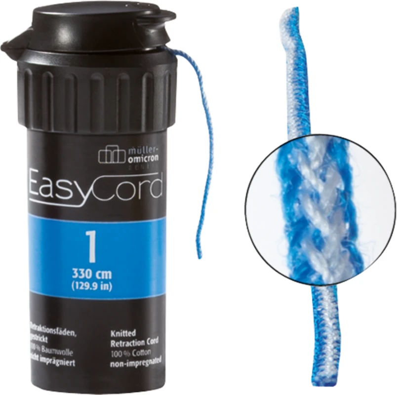 EasyCord Spender Retraktionsfäden 330 cm, Größe 1, blau