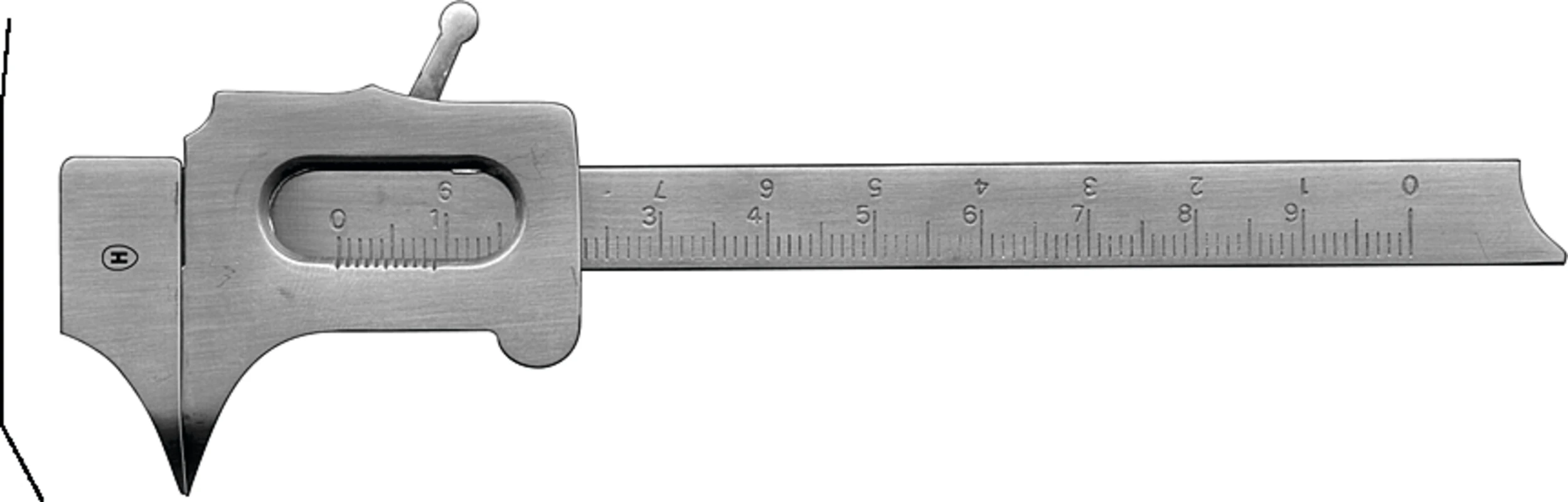 Schieblehren nach Boley Stück HSL 247-20, feine Spitzen, gebogen