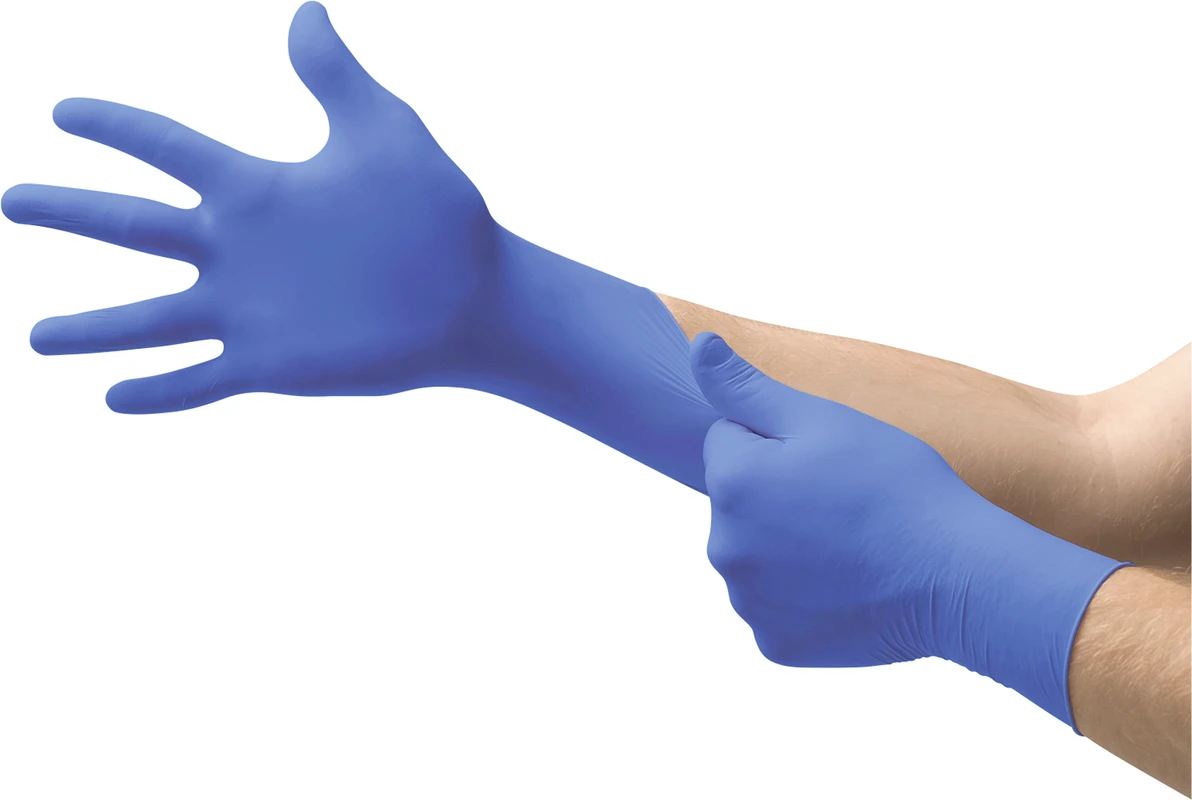 MICRO-TOUCH® Nitrile Accelerator-Free Packung 100 Stück puderfrei, blau, L