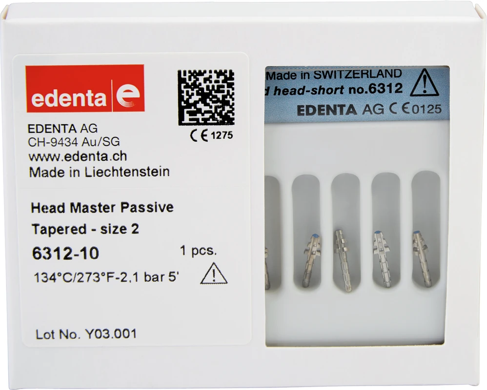 HeadMaster konisch, passiv Packung 10 Titangewindestifte Gr. 2, kurz