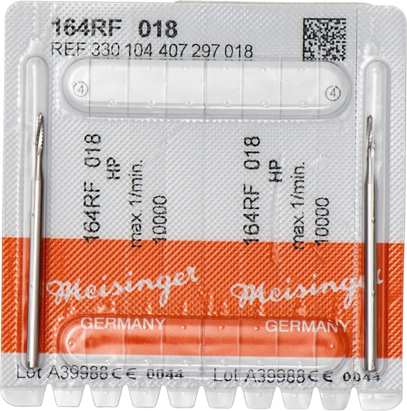Chirurgie Fräser 164 Packung 2 Stück rostfreier Stahl, HP, Figur 407, 6 mm, ISO 018 Chirurgie Fräser 164 Hager & Meisinger