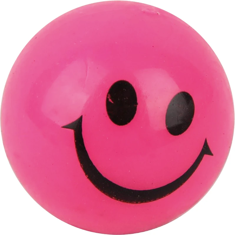 Springbälle Smile mit Licht Displaybox 24 Stück (orange, grün, rot, blau, gelb, lila)