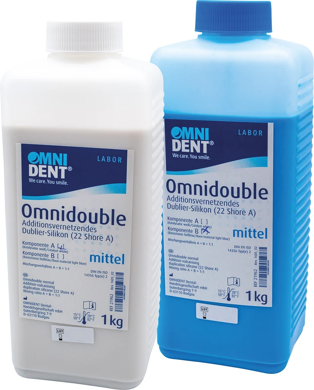 Omnidouble Packung 2 x 1 kg hellblau, 22 Shore A-Härte