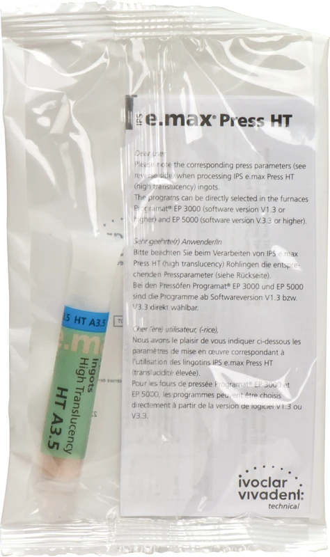 IPS e.max® Press Packung 5 Rohlinge HT A3,5