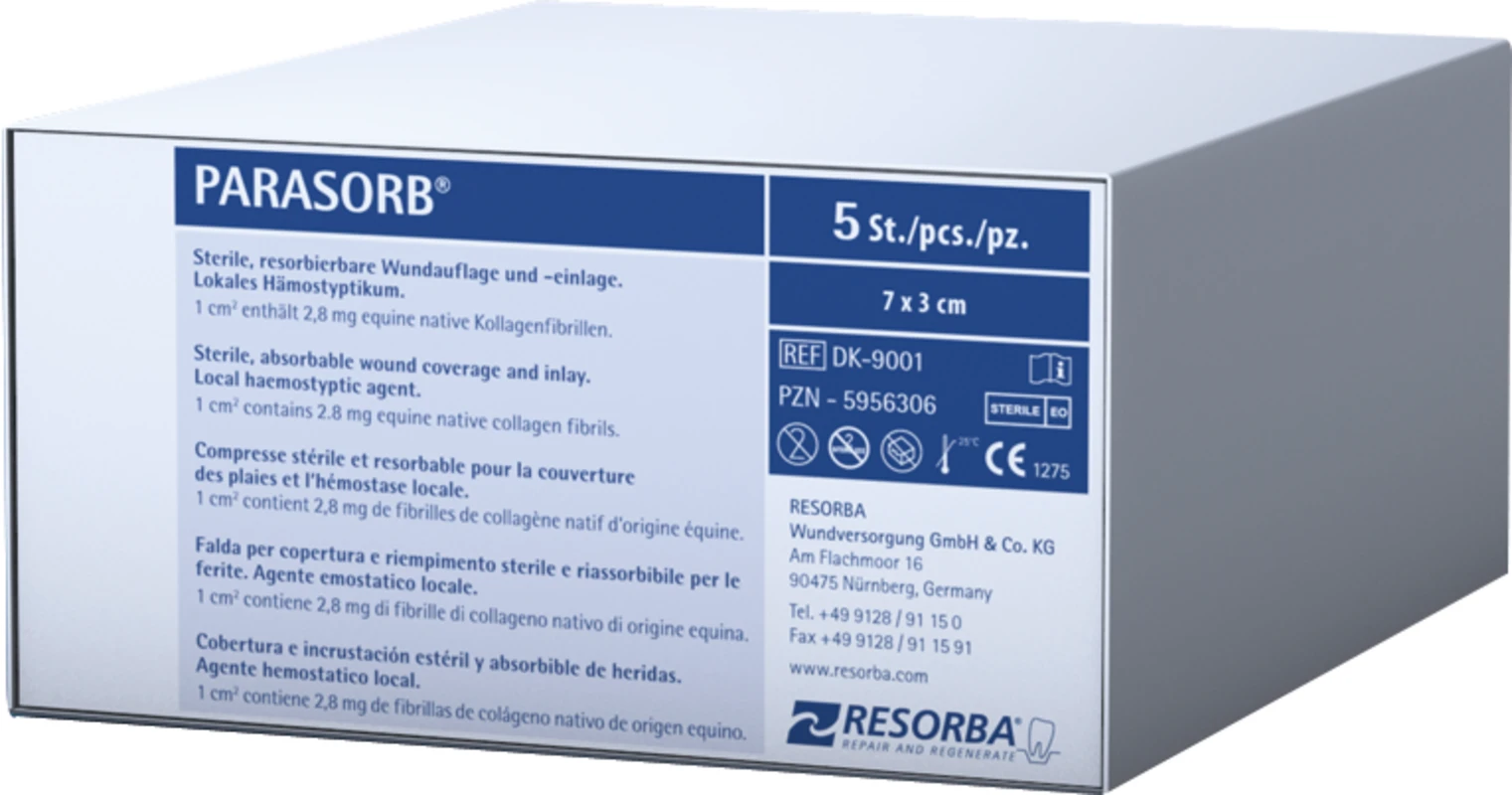 PARASORB® Fleece Packung 5 Stück 7 x 3 cm