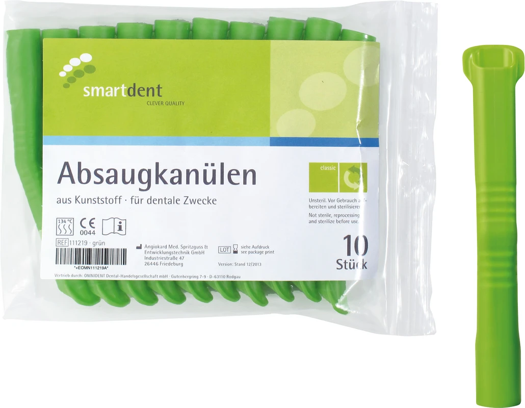 smart Absaugkanülen Packung 10 Stück grün