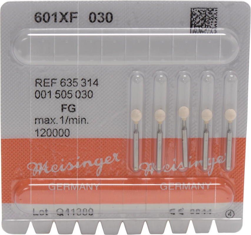 Keramische Schleifer 601 Packung 5 Stück weiß extra fein, FG, Figur 001, ISO 030