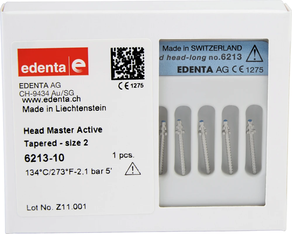 HeadMaster konisch, Aktiv Packung 10 Titanstifte Gr. 2, lang