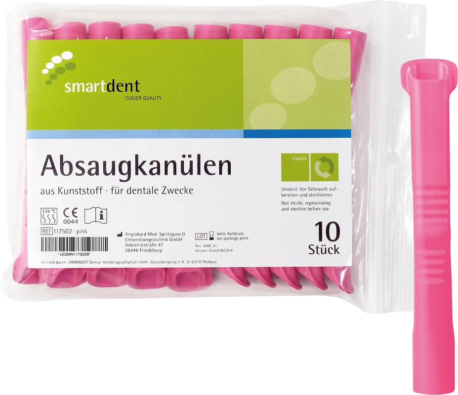 smart Absaugkanülen Packung 10 Stück pink