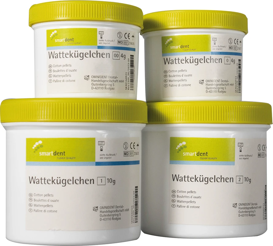 smart Wattekügelchen Dose 10 g Wattekügelchen Größe 1