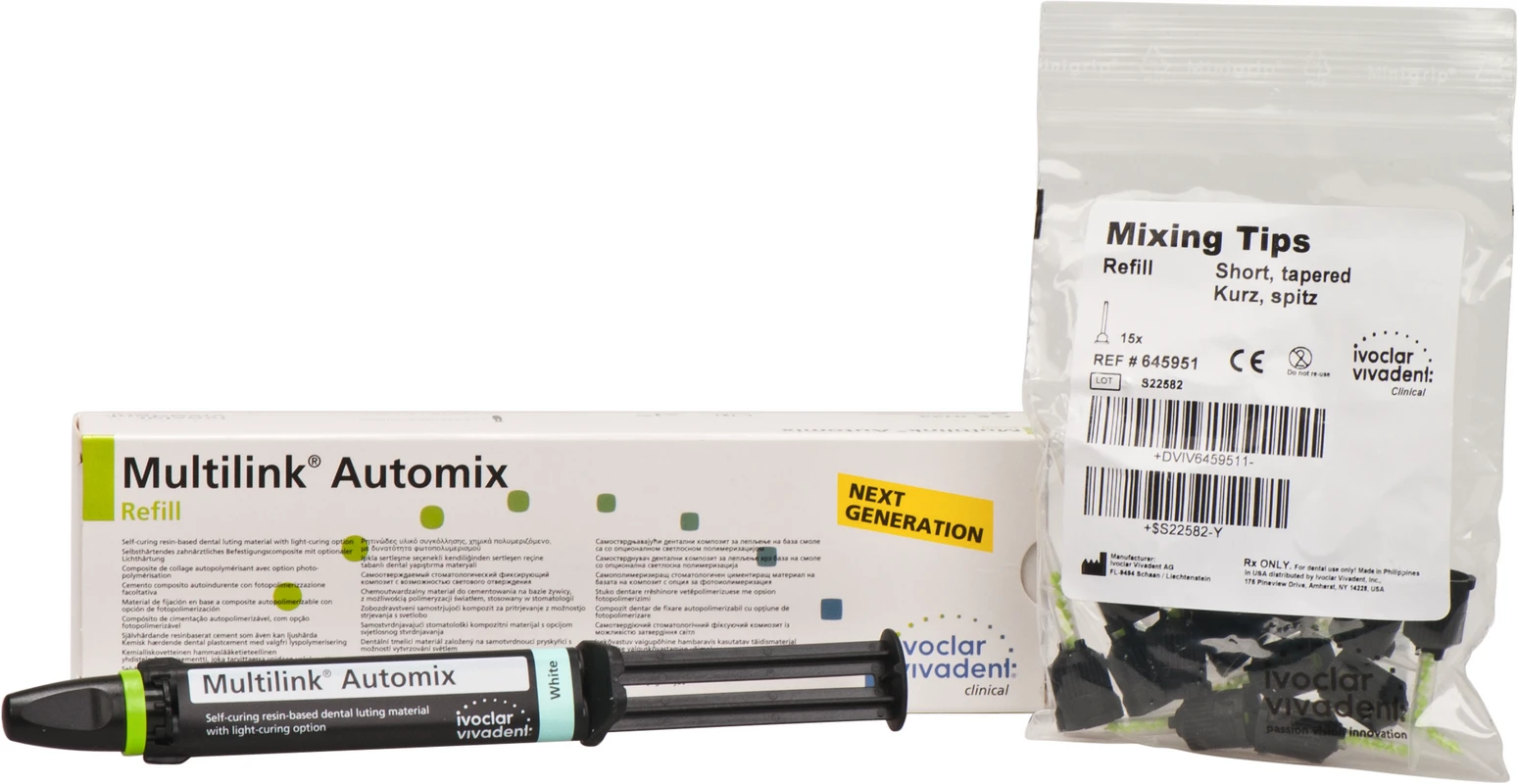 Multilink® Automix Refill Packung 9 g Multilink Automix Spritze white, 15 Mischkanülen