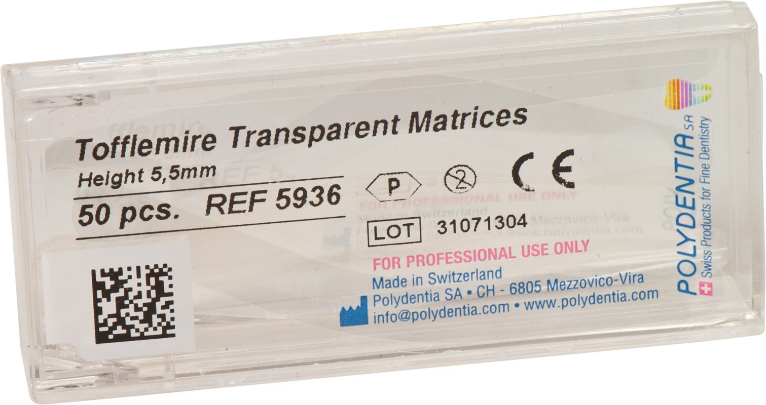 Matrizen nach Tofflemire transparent Packung 50 Stück Prämolar