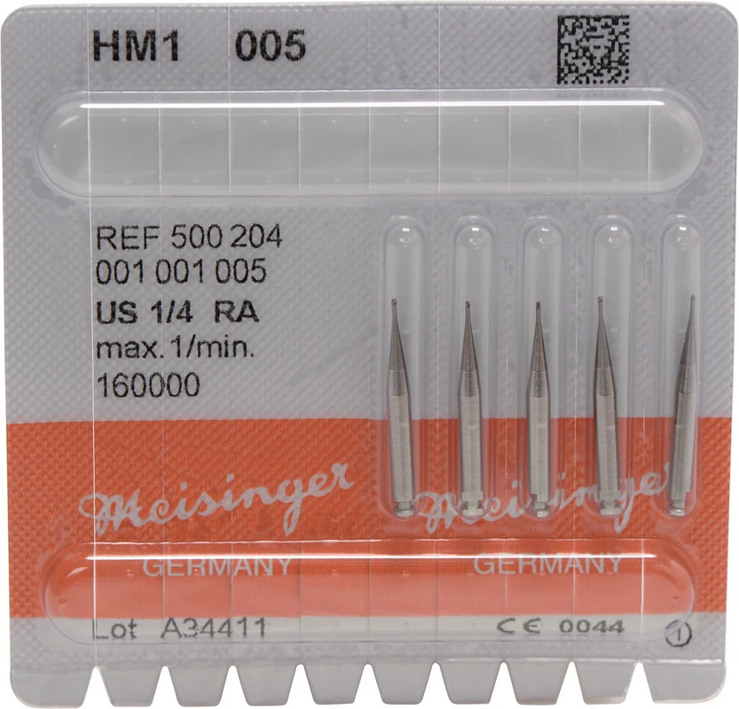 HM-Bohrer 1 Packung 5 Stück RA, Figur 001, ISO 005