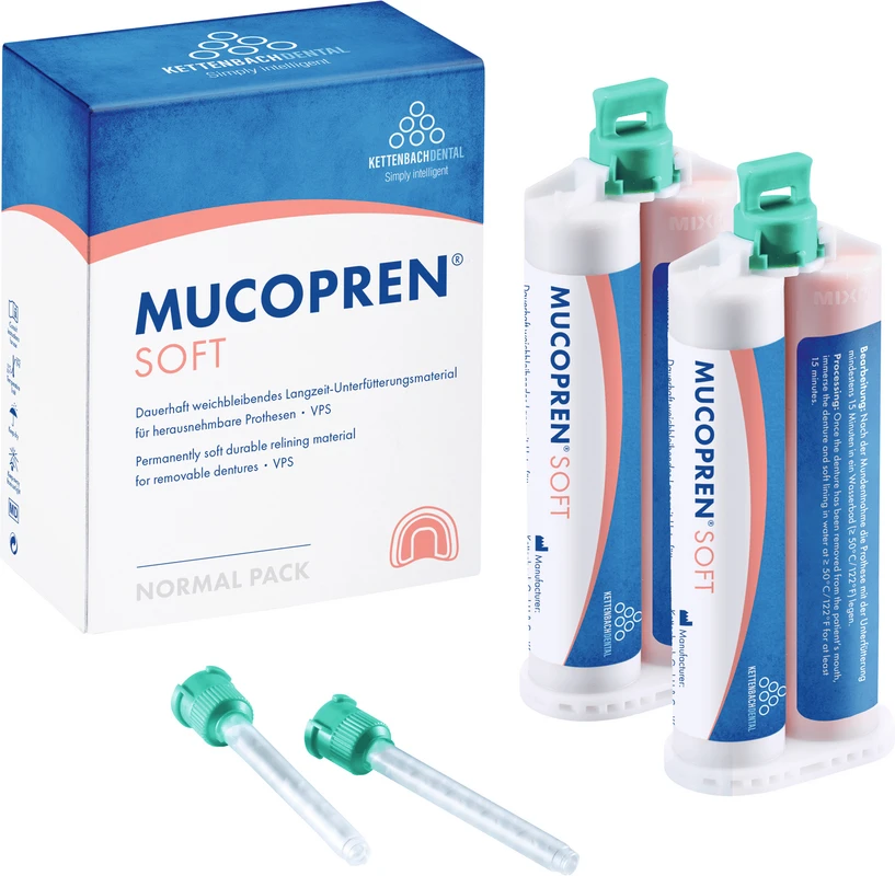 Mucopren® Soft Normalpackung 2 x 50 ml Doppelkartusche, 6 Mischkanlen