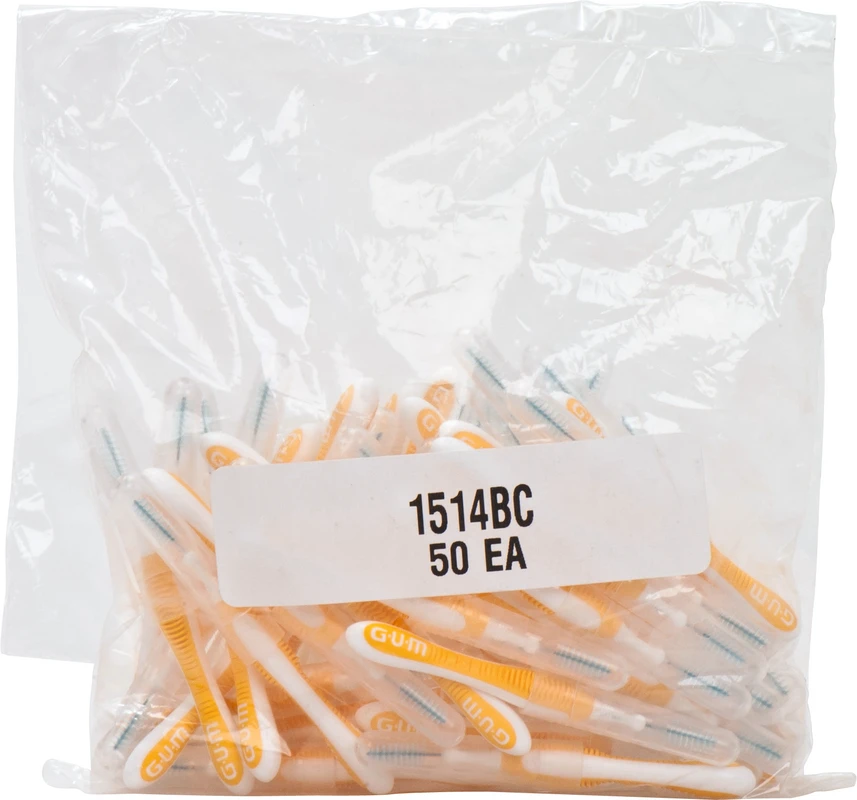 GUM® TRAV-LER® Interdentalbürsten Nachfüllbeutel 50 Stück Tanne, gelb, Ø 1,3 mm
