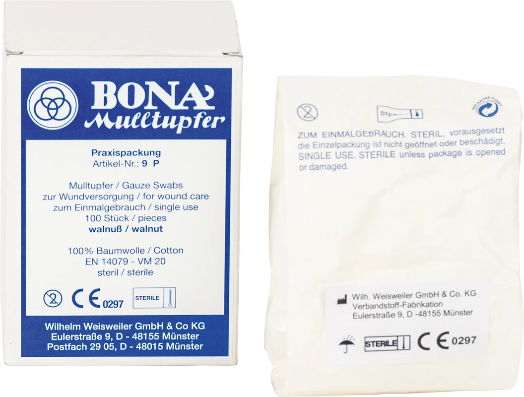 BONA Mulltupfer Praxispack 100 Stück Walnuss