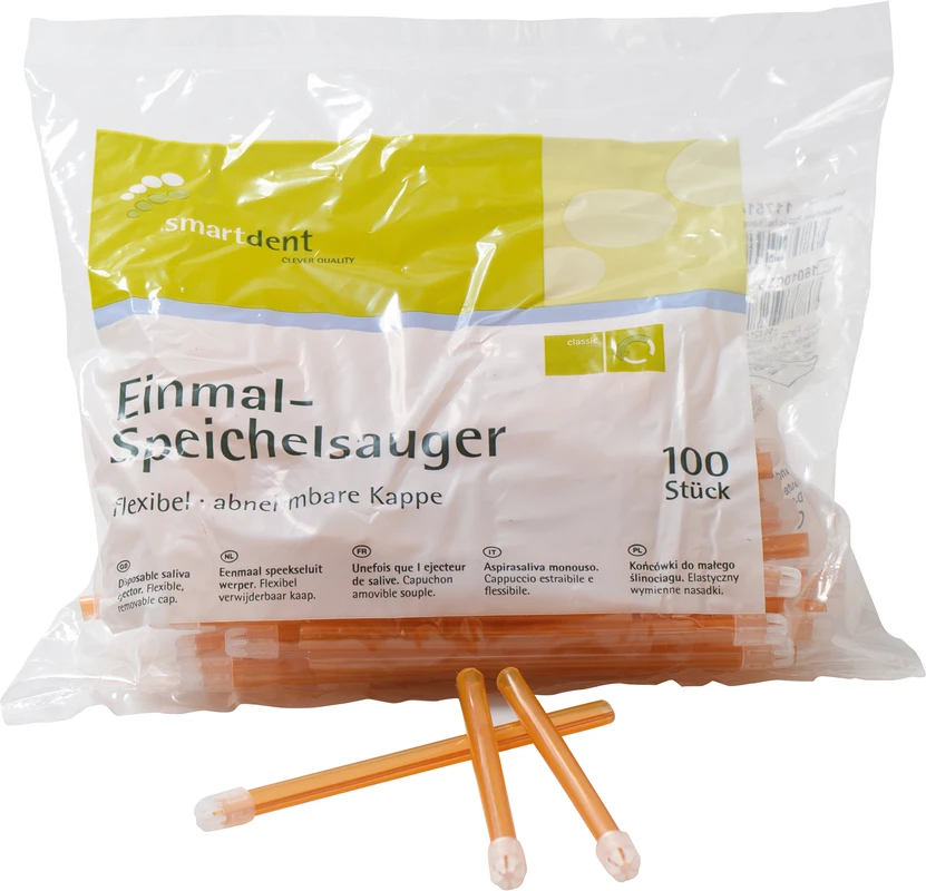 smart Speichelsauger Packung 100 Stück orange