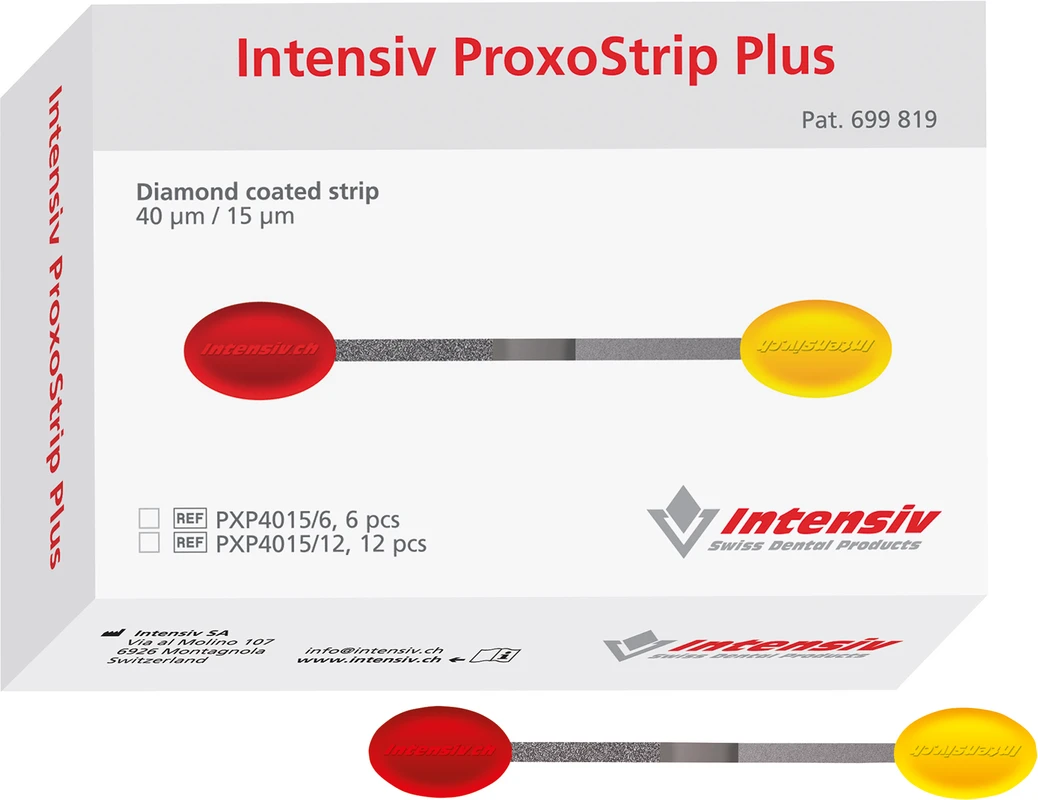 Intensiv Metall Diamantstreifen Packung 12 ProxoStrips Plus 40 µm / 15 µm