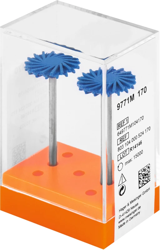 Diamantpolierer 9771 Packung 2 Stück blau mittel, HP, Figur Twist, 1,6 mm, ISO 170