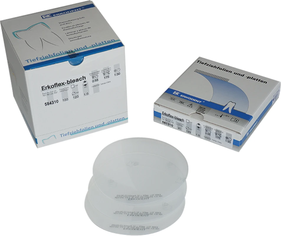 Erkoflex-bleach Packung 100 Stück B: 125 x H: 125 mm, Stärke 1 mm