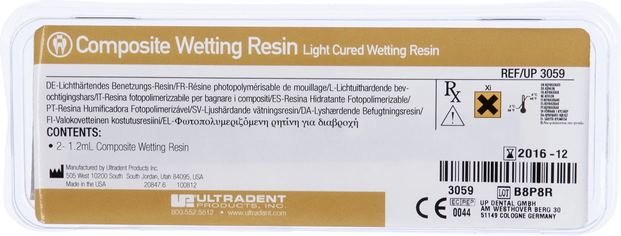 Wetting Resin Packung 2 x 1,2 ml Spritze