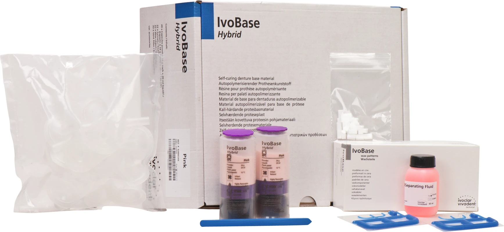 IvoBase® Hybrid Kapsel Set 20 Stück pink