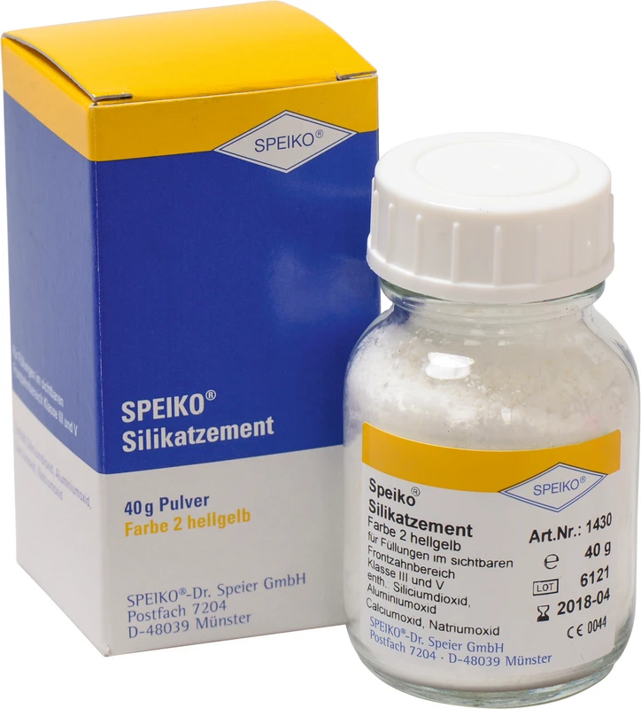 SPEIKO Silikatzement Flasche 40 g Pulver Omni Z-CAD HTL Ronden OMNIDENT