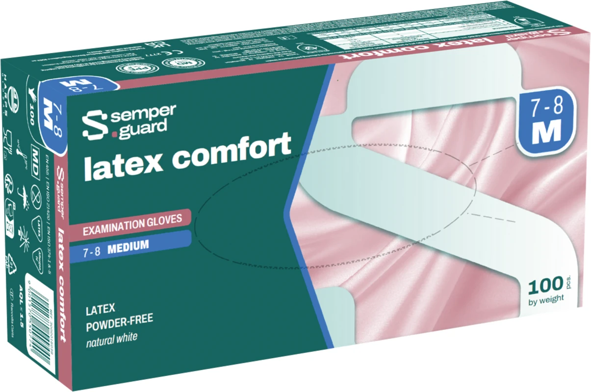 Semperguard® Latex comfort Packung 100 Stück naturweiß, puderfrei, L