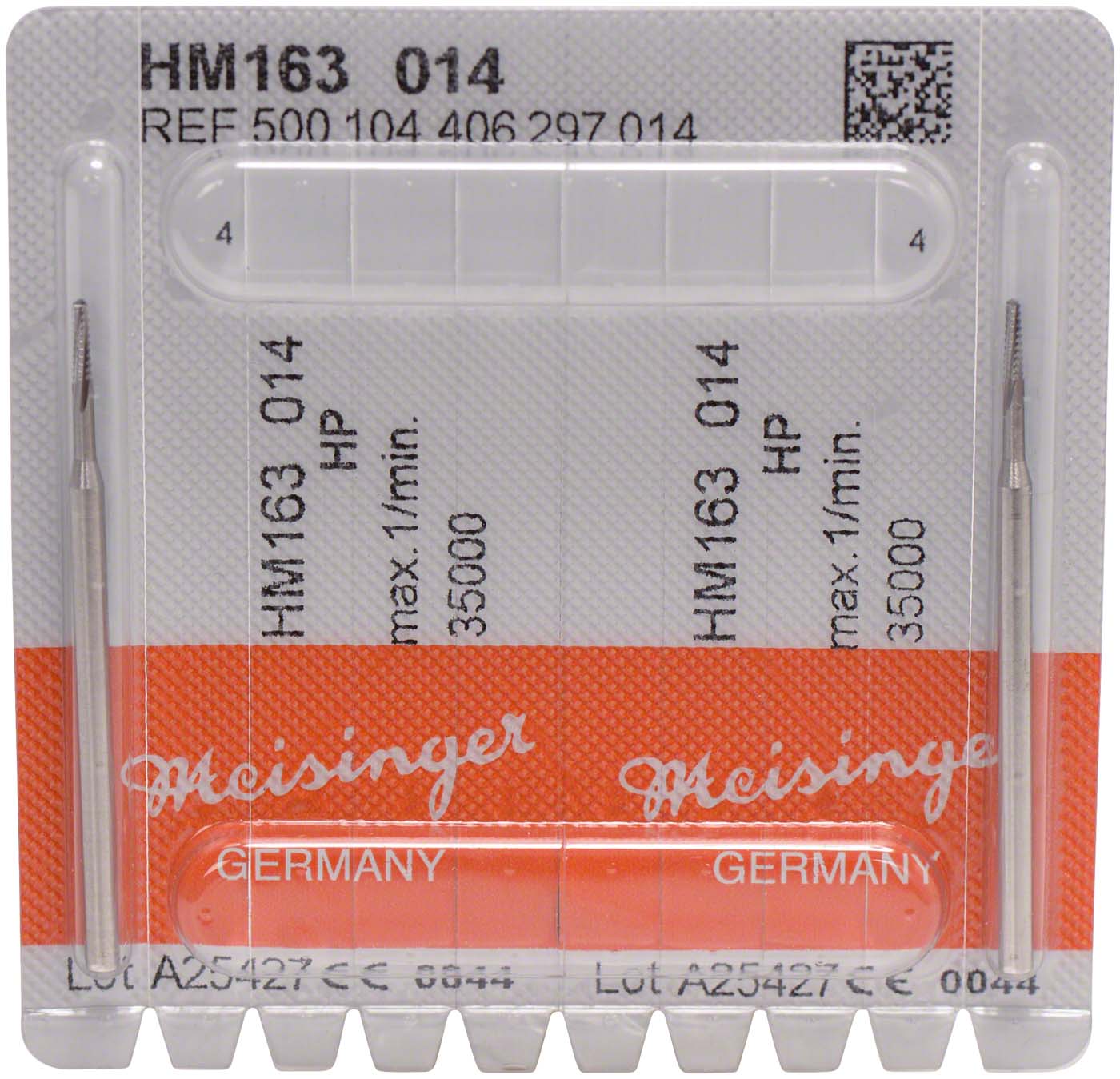 Chirurgie Fräser HM 163 Packung 2 Stück HP, Figur 406, 5 mm, ISO 014 Chirurgie Fräser HM 163 Hager & Meisinger