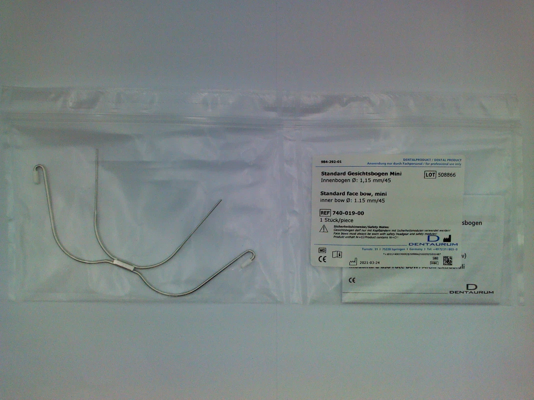 Gesichtsbogen Stück Standard mini, Innenbogen Ø 1,15 mm