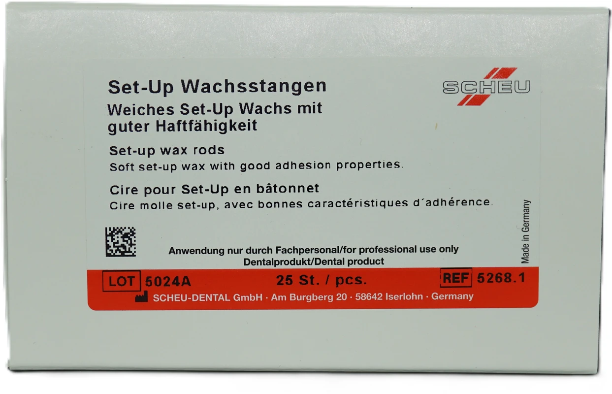 Set-Up Wachsstangen Packung 25 Stück á 1,2 g Set-Up Wachsstangen SCHEU-DENTAL