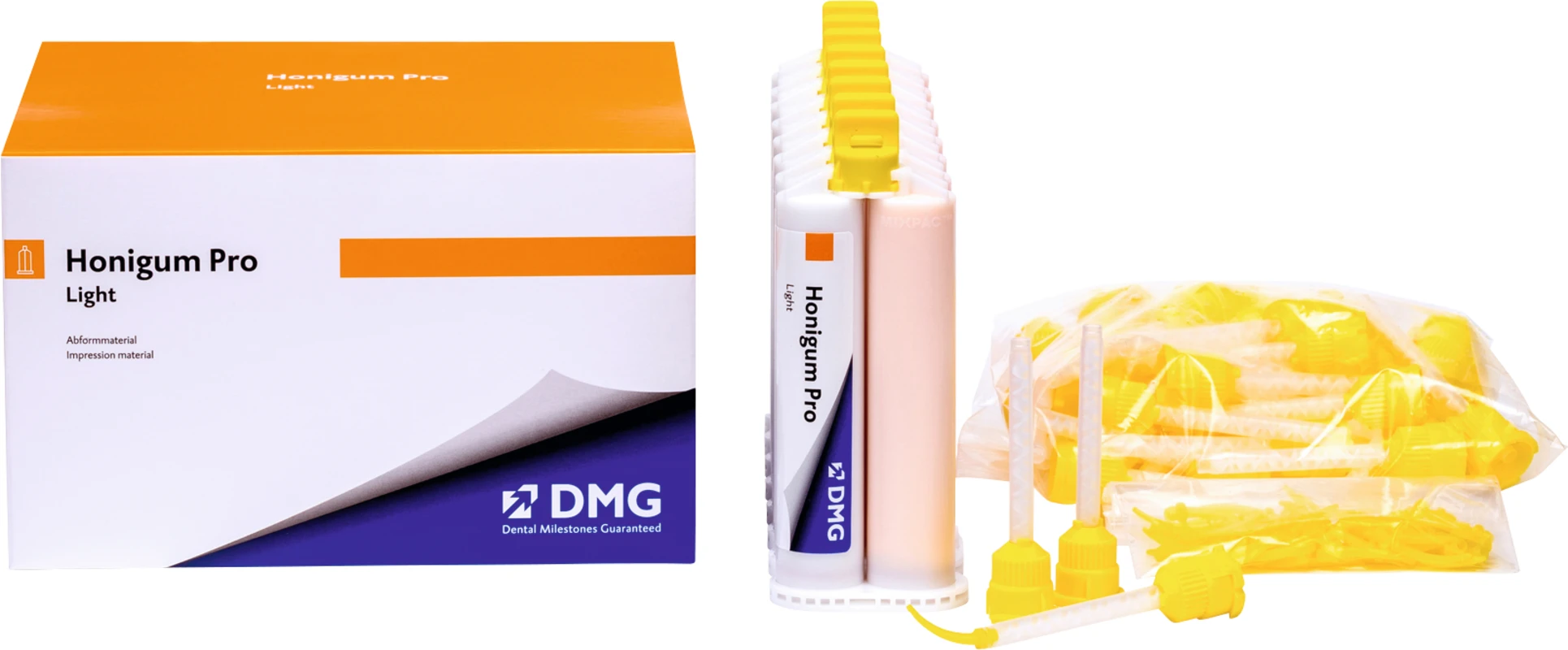 Honigum Pro Light Vorteilspackung 8 x 50 ml Doppelkartusche, Zubehör